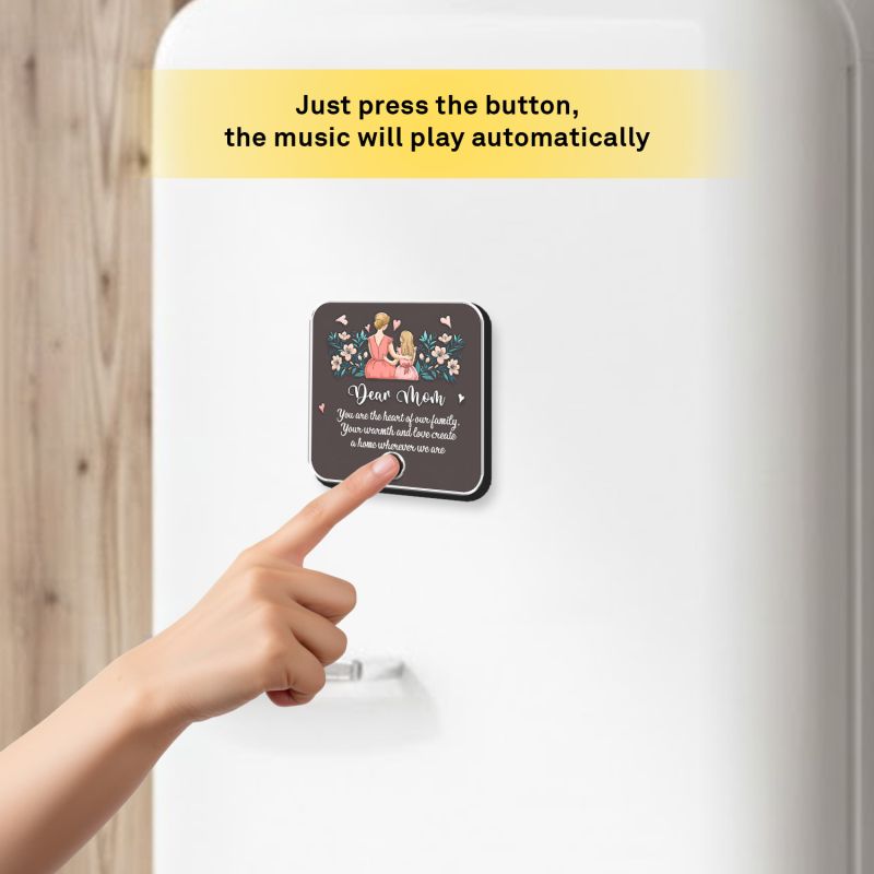 Personalized Dear Mom Musical Fridge Magnet Rechargeable Magnet with Speaker Mother’s Day Gift for Mom